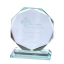 Image of Jade Glass Facetted Octagon Award